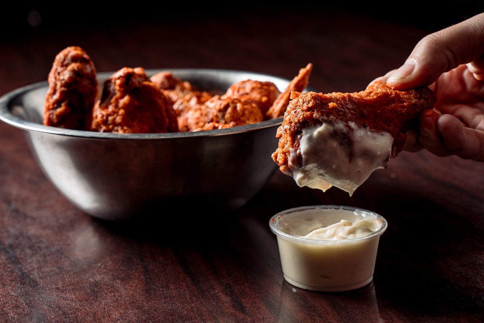 Buffalo wings at The Jug Handle Inn
