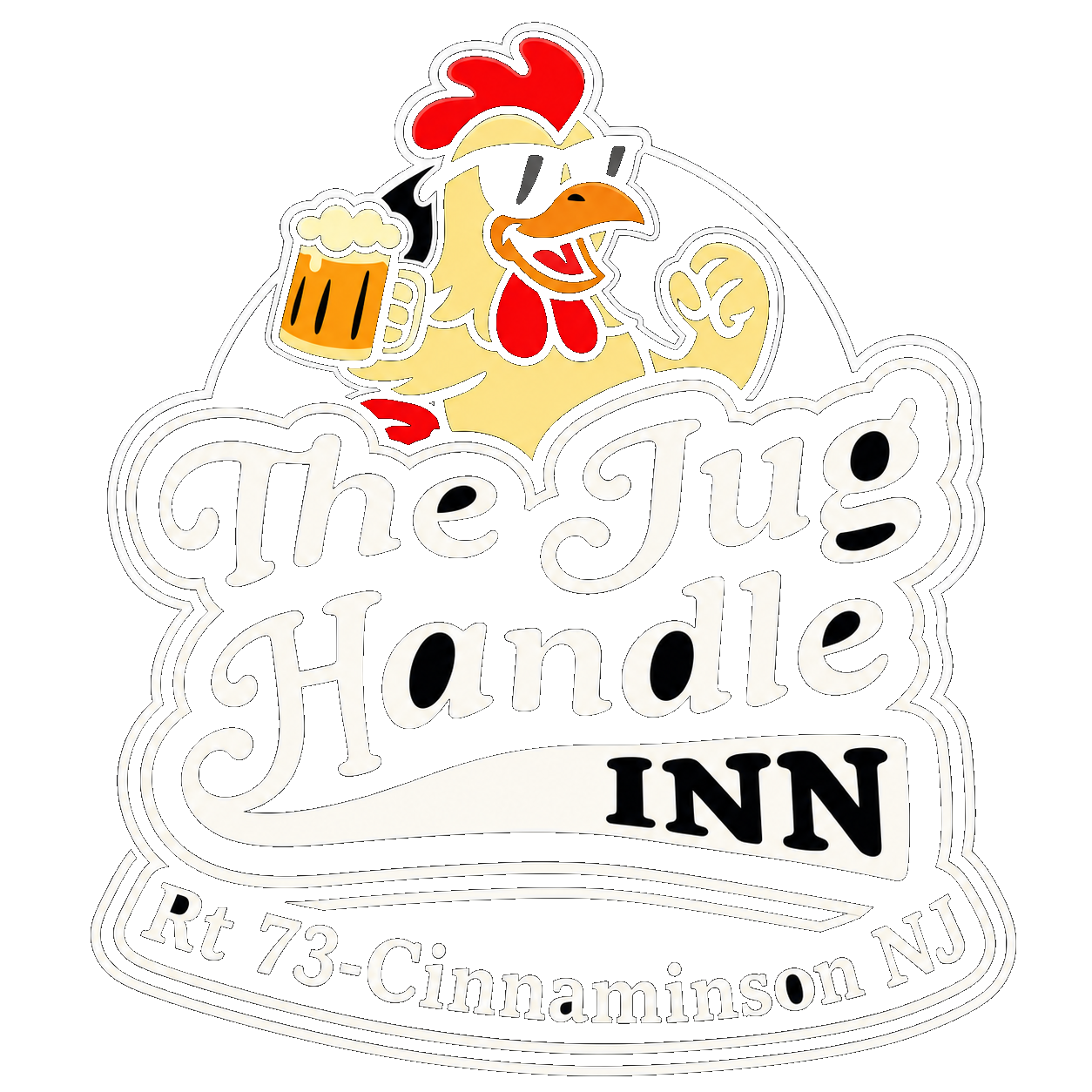 The Jug Handle Inn logo — a rooster in sunglasses holding a beer